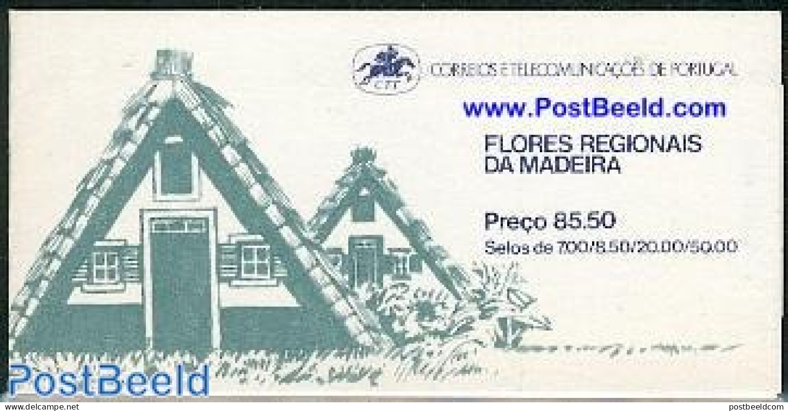 Madeira 1981 Flowers Booklet, Mint NH, Nature - Flowers & Plants - Stamp Booklets - Unclassified