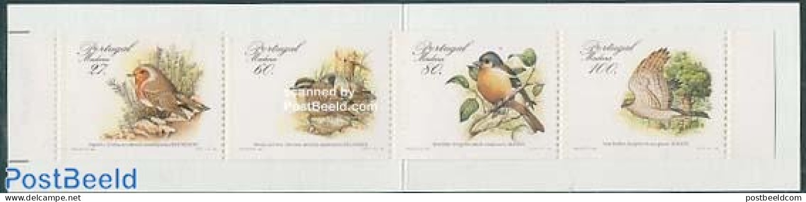 Madeira 1988 Birds 4v In Booklet, Mint NH, Nature - Birds - Stamp Booklets - Non Classés
