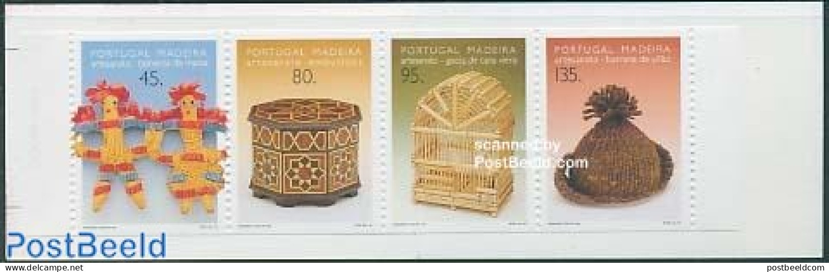 Madeira 1995 Handicrafts 4v In Booklet, Mint NH, Stamp Booklets - Art - Handicrafts - Non Classés