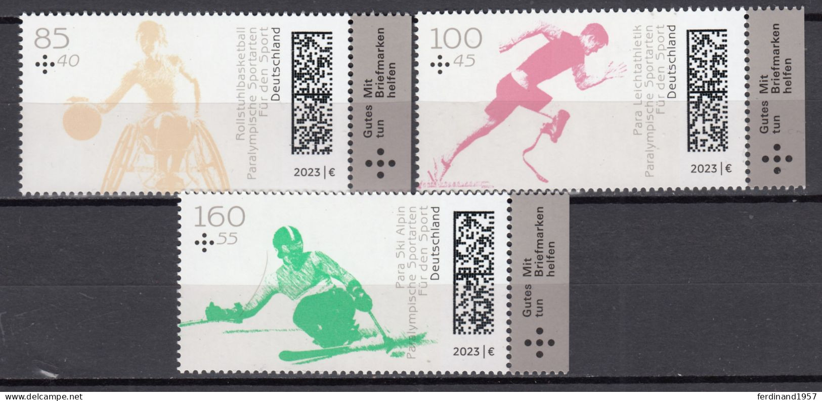 BRD 2023 Mi.3762-3764 „Paralympische Sportarten“ Postfrische** Satz MNH - Nuevos