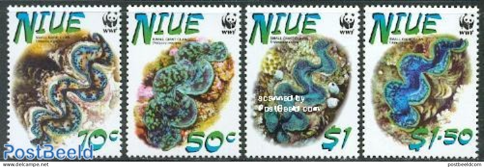 Niue 2002 WWF, Marine Life 4v, Mint NH, Nature - Shells & Crustaceans - World Wildlife Fund (WWF) - Meereswelt