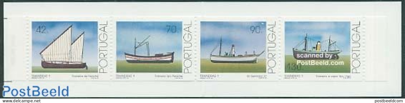 Portugal 1993 Ships 4v In Booklet, Mint NH, Transport - Stamp Booklets - Ships And Boats - Unused Stamps