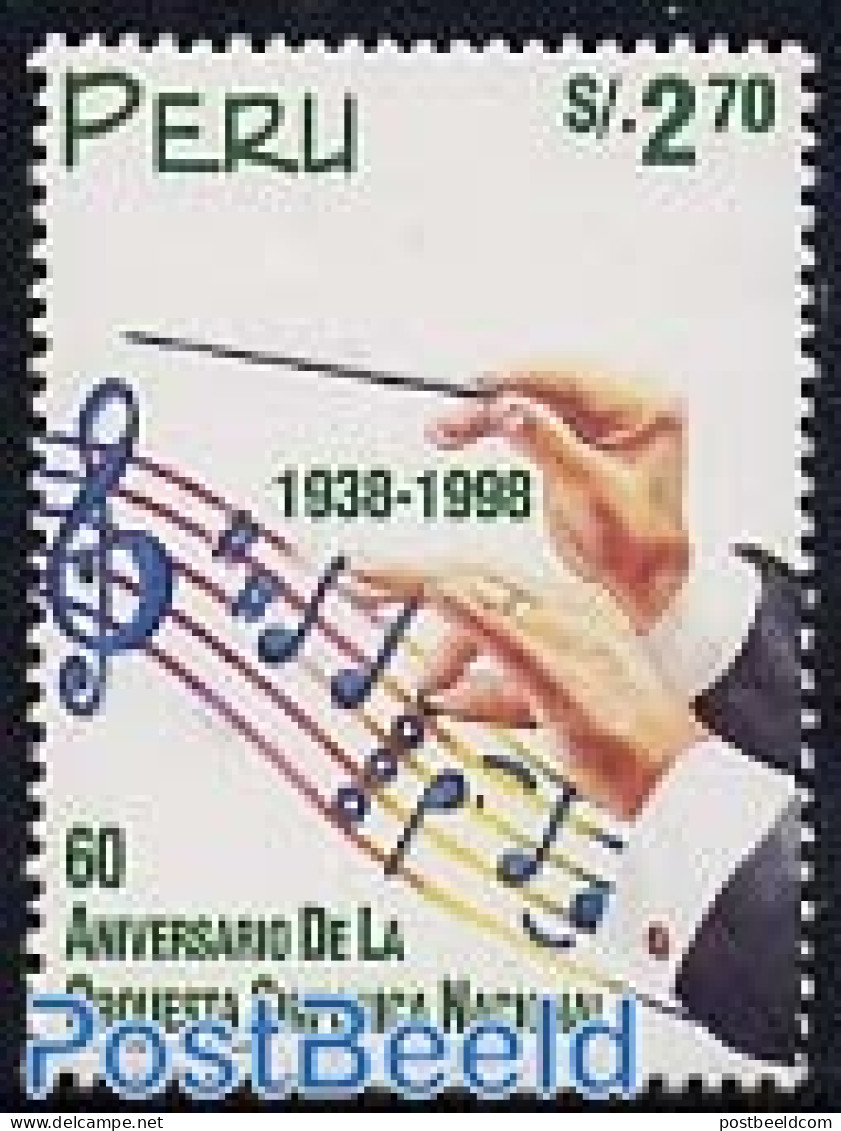 Peru 1998 National Orchestra 1v, Mint NH, Performance Art - Music - Music