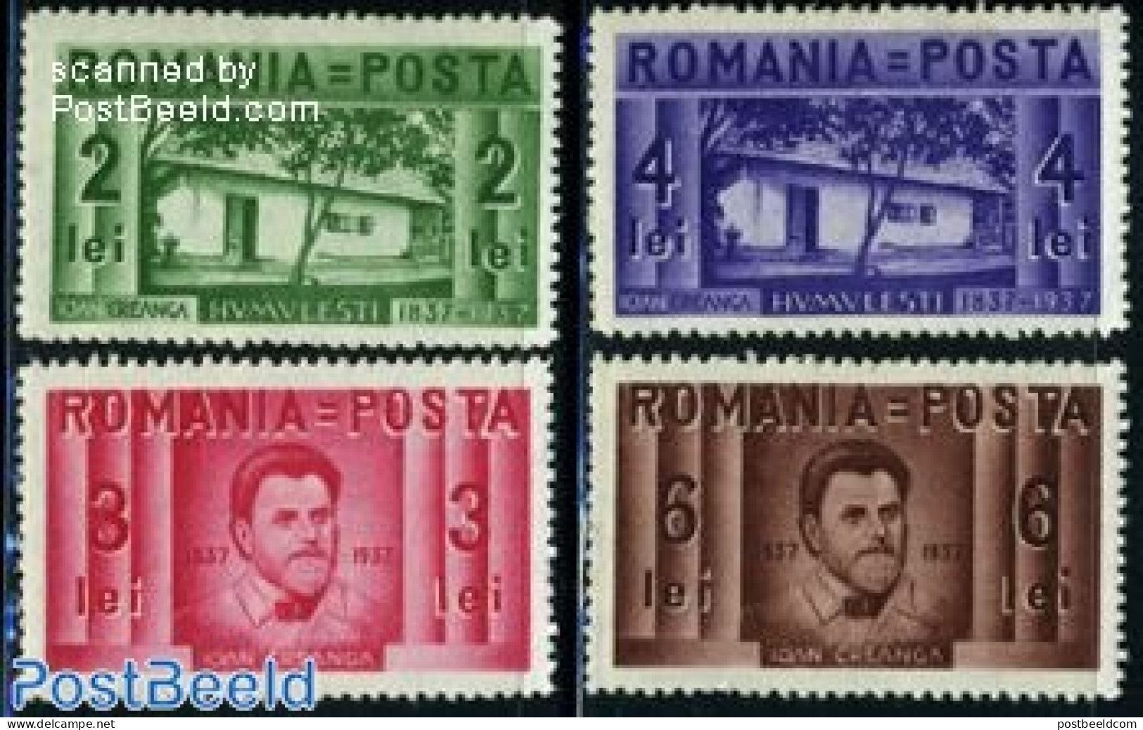 Romania 1937 J. Creanga 4v, Unused (hinged), Art - Authors - Ongebruikt