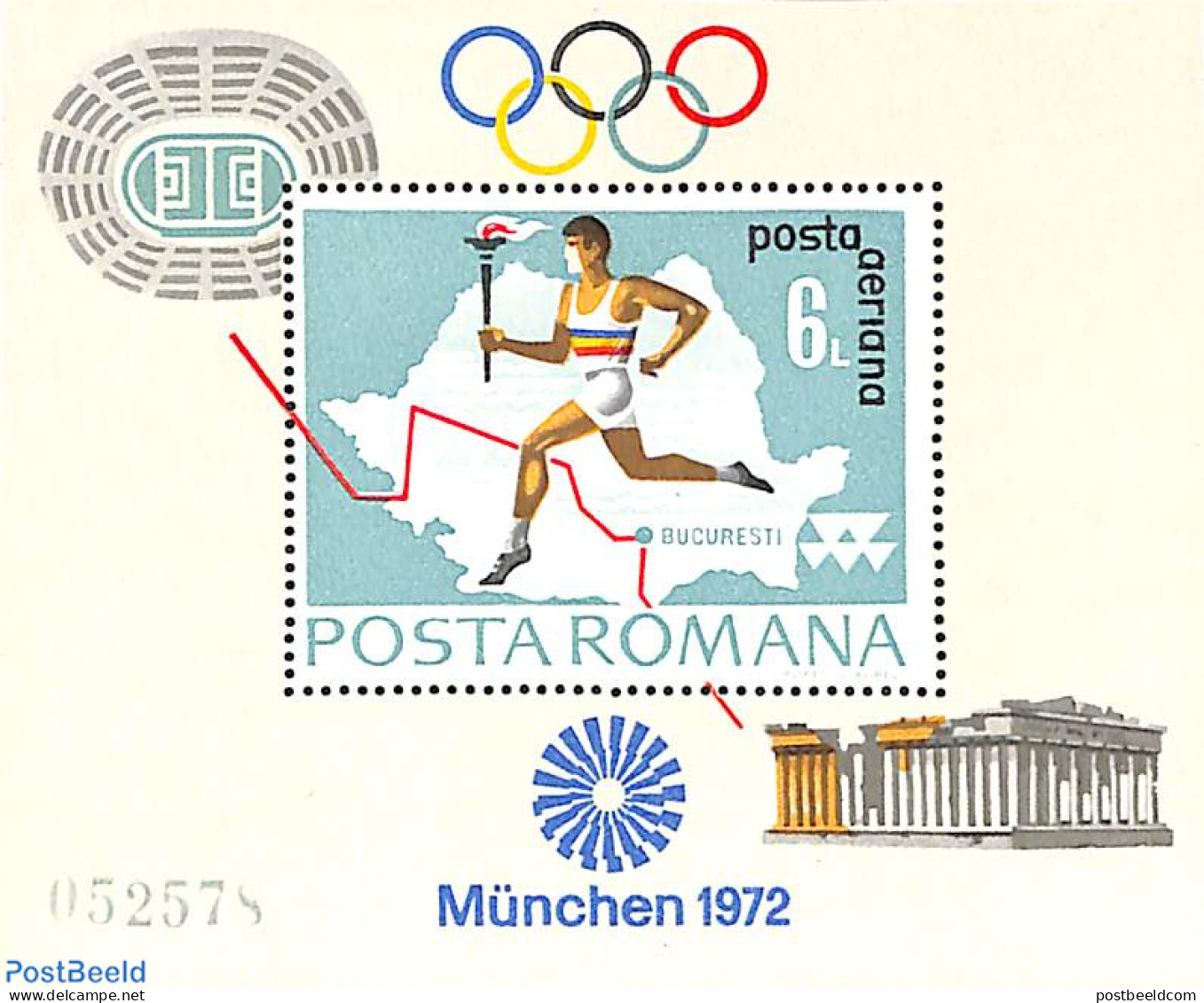 Romania 1972 Olympic Games S/s, Mint NH, Sport - Various - Olympic Games - Maps - Unused Stamps