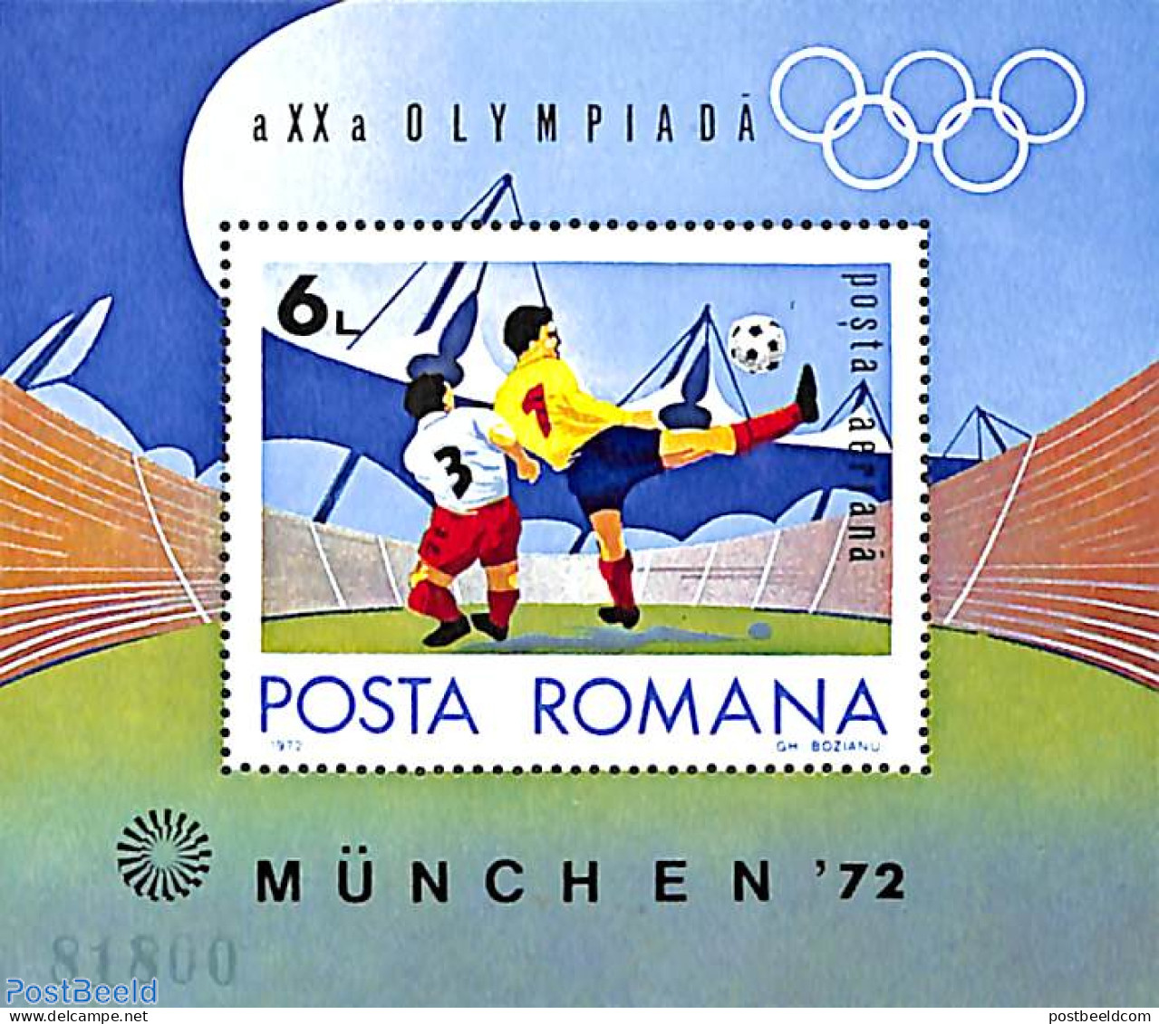 Romania 1972 Olympic Games Munich S/s, Mint NH, Sport - Football - Olympic Games - Unused Stamps