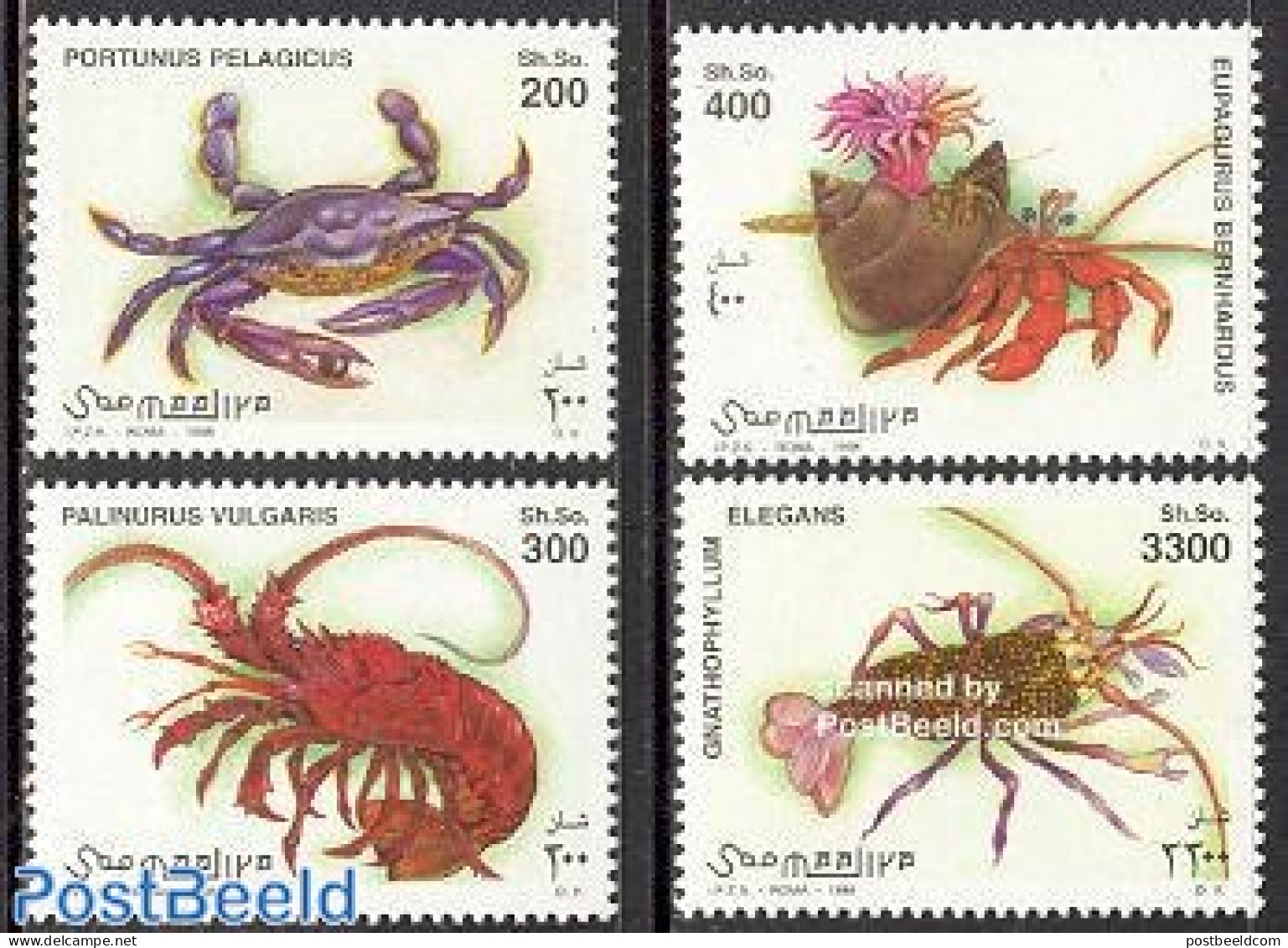 Somalia 1998 Crabs 4v, Mint NH, Nature - Shells & Crustaceans - Maritiem Leven