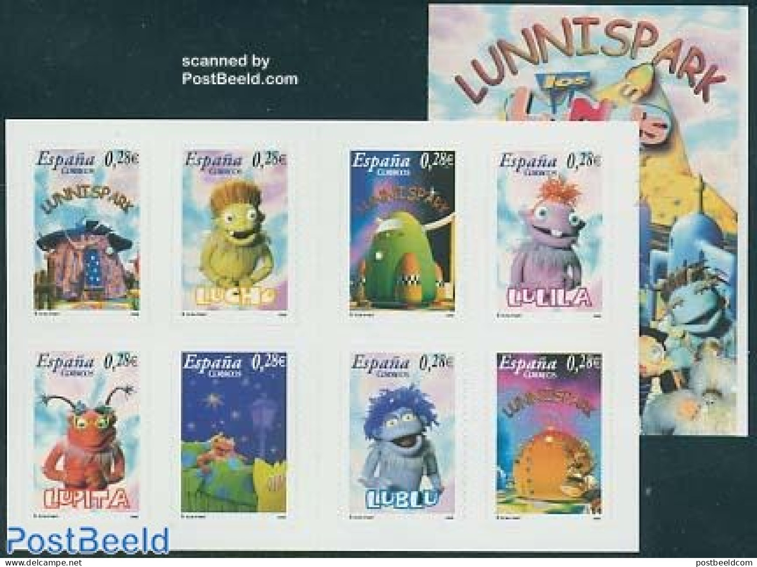 Spain 2005 Los Lunnis 8v In Booklet S-a, Mint NH, Stamp Booklets - Art - Children's Books Illustrations - Neufs