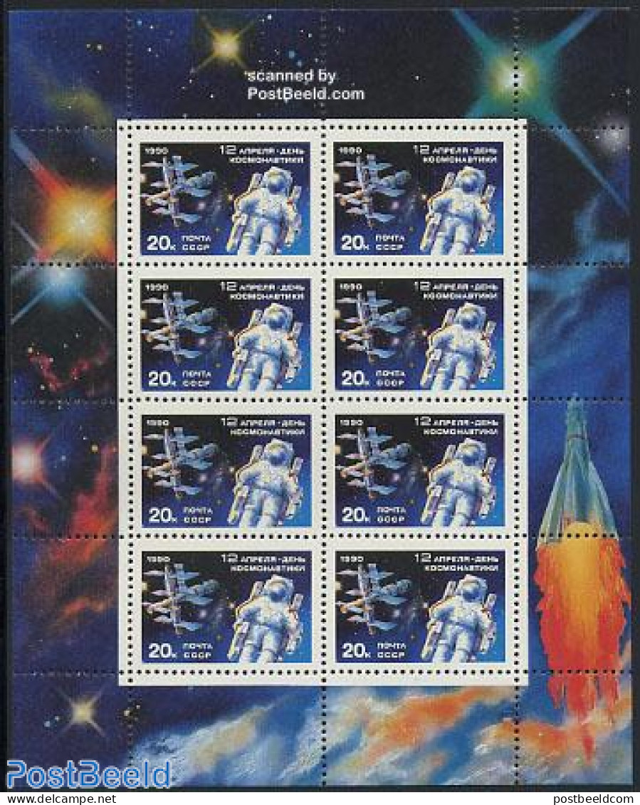 Russia, Soviet Union 1990 Cosmonatic Day M/s, Mint NH, Transport - Space Exploration - Unused Stamps