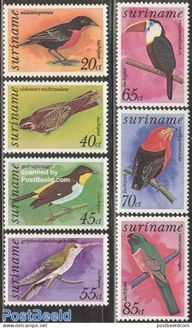 Suriname, Republic 1977 Definitives, Birds 7v, Mint NH, Nature - Birds - Surinam