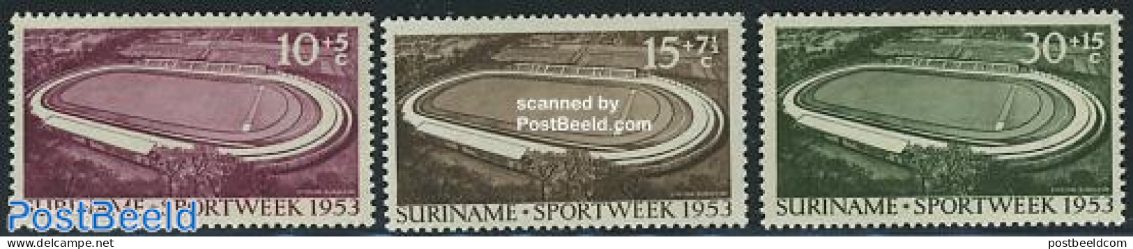 Suriname, Colony 1953 Sports 3v, Mint NH, Sport - Sport (other And Mixed) - Sonstige & Ohne Zuordnung