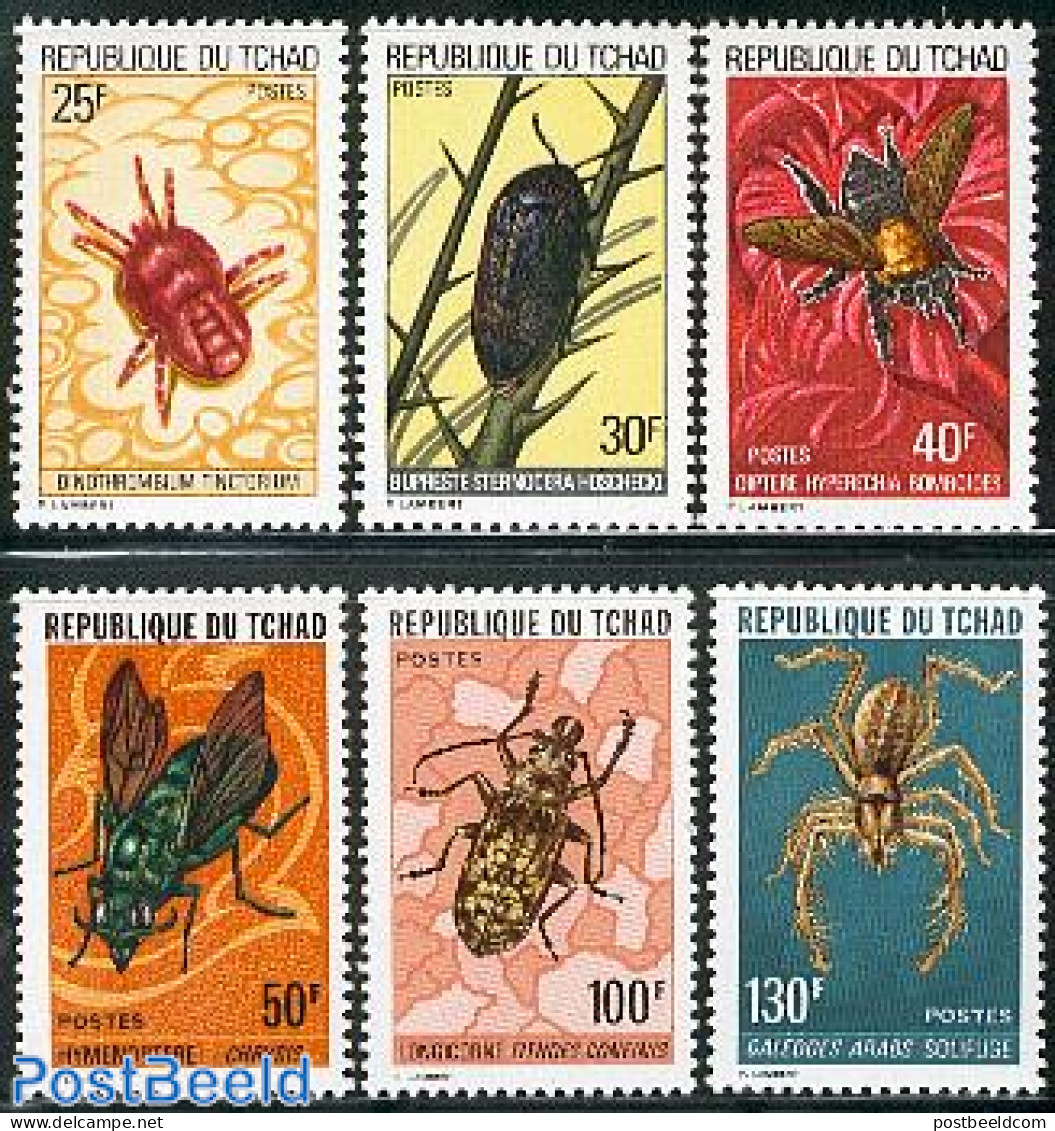Chad 1974 Insects 6v, Mint NH, Nature - Insects - Otros & Sin Clasificación