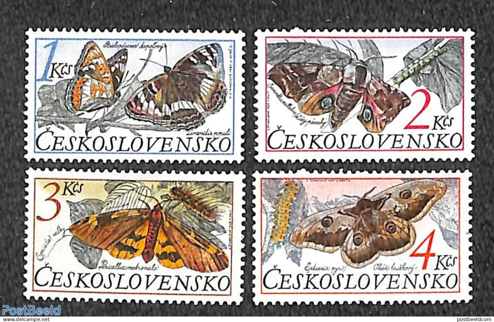 Czechoslovkia 1987 Butterflies 4v, Mint NH, Nature - Butterflies - Autres & Non Classés