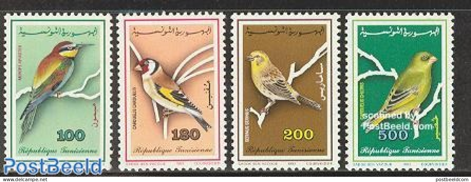 Tunisia 1992 Birds 4v, Mint NH, Nature - Birds - Tunisie (1956-...)