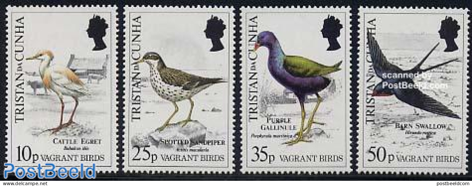 Tristan Da Cunha 1989 Migratory Birds 4v, Mint NH, Nature - Birds - Tristan Da Cunha