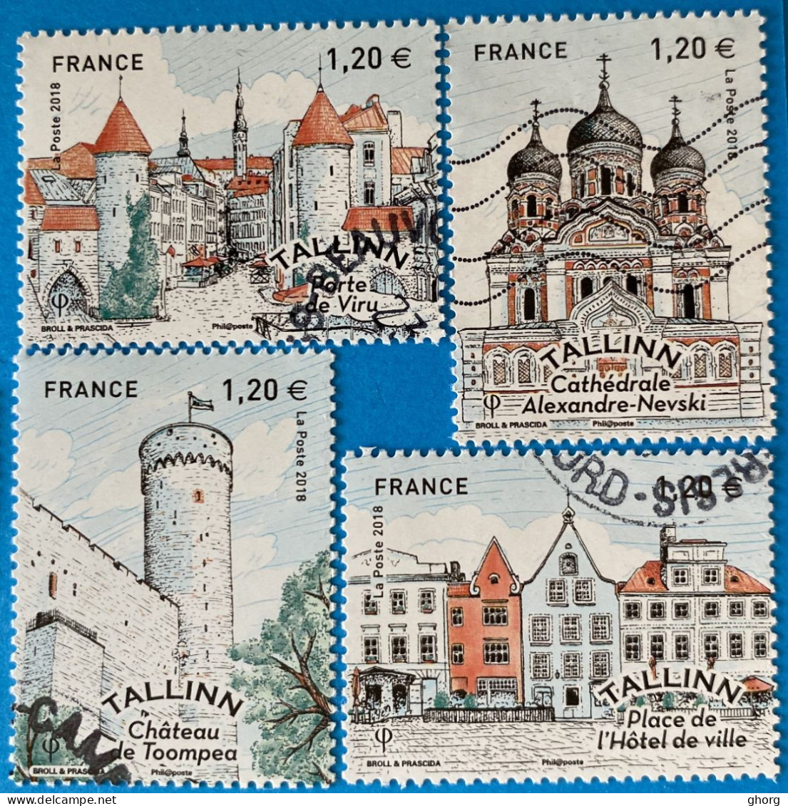 France 2018 : Capitales Européennes Tallinn (Estonie) N° 5212 à 5215 Oblitéré - Gebraucht