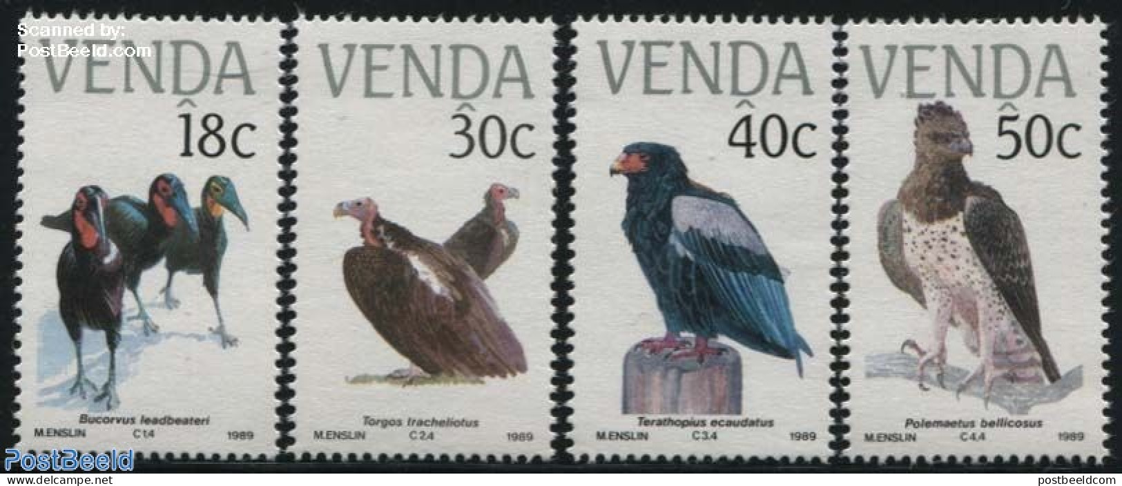 South Africa, Venda 1989 Birds 4v, Mint NH, Nature - Birds - Birds Of Prey - Venda