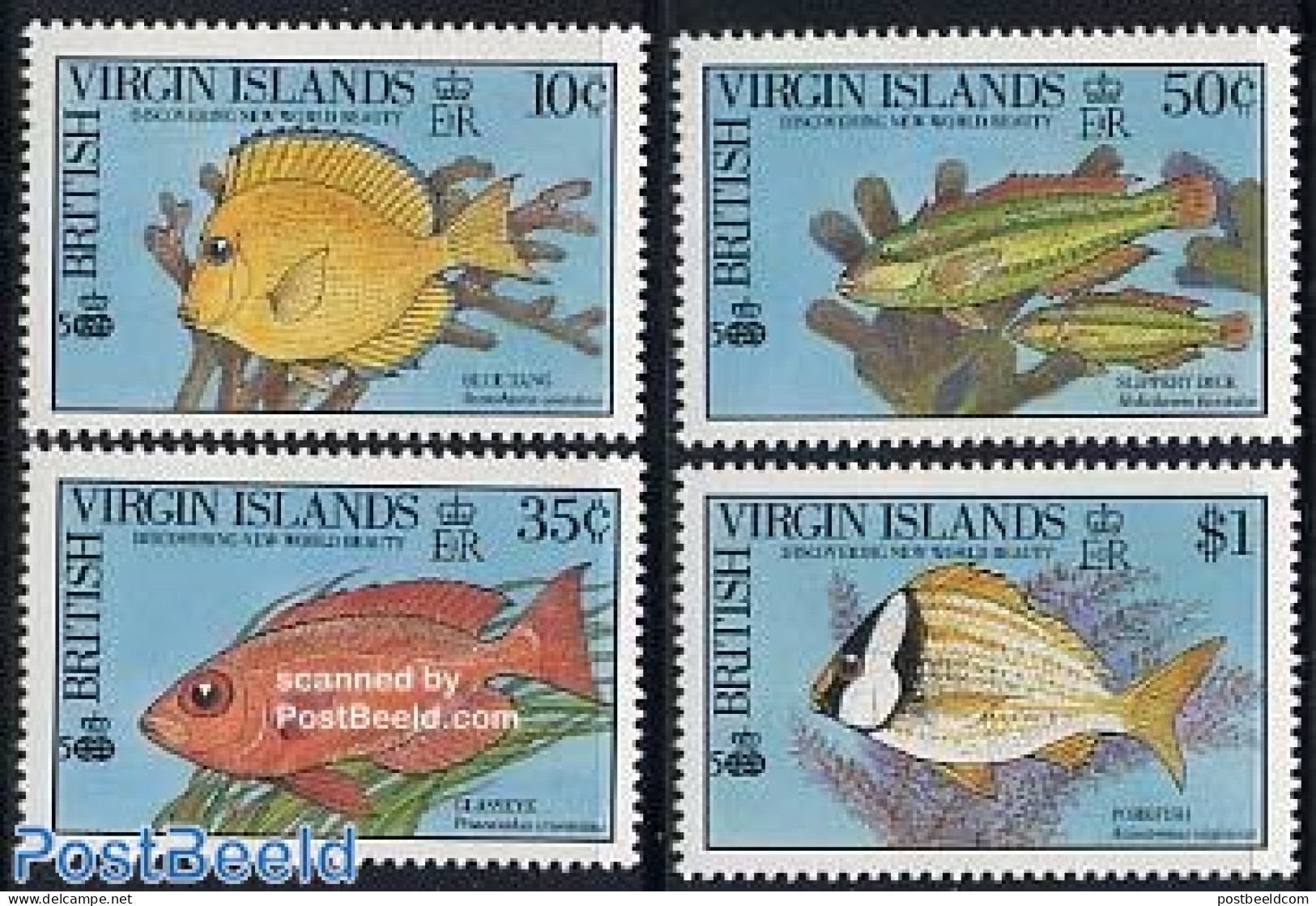 Virgin Islands 1990 Fish 4v, Mint NH, Nature - Fish - Fische