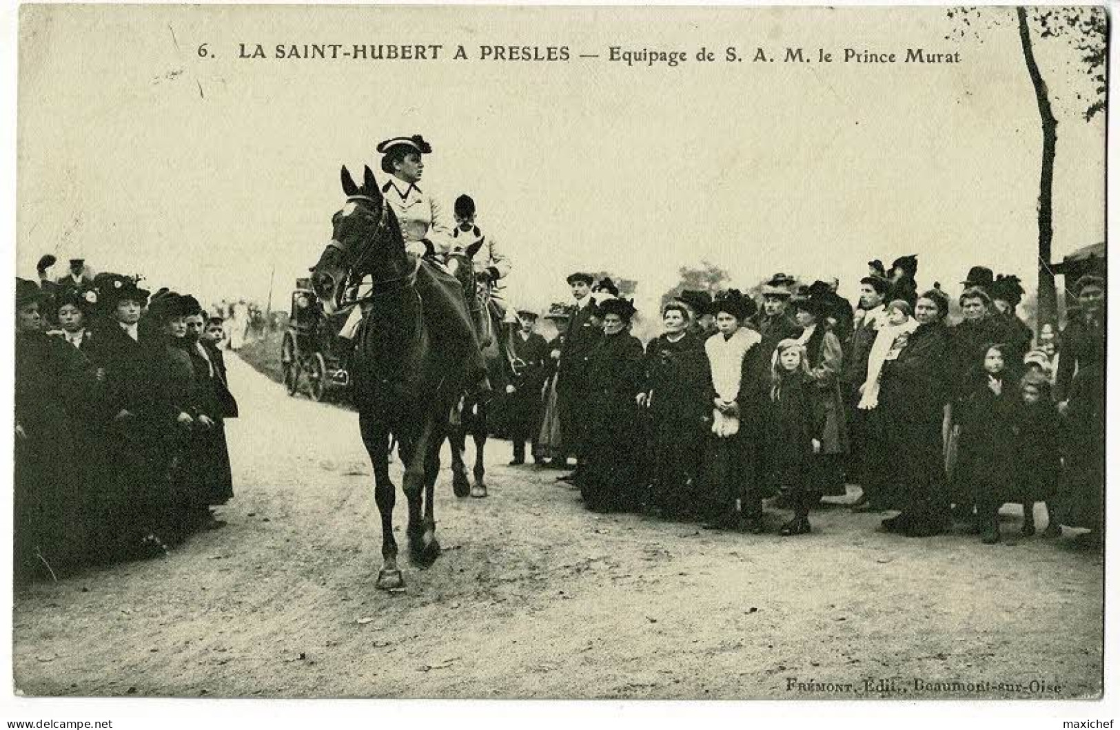 Lot 3 Cpa - La Saint-Hubert à Presles, équipage De S.A.M. Le Prince Murat, Rallye Chambly - Pas Circulé - Hunting