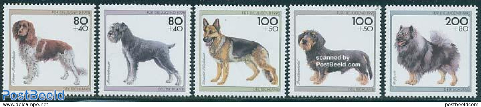 Germany, Federal Republic 1995 Dogs 5v, Mint NH, Nature - Dogs - Neufs