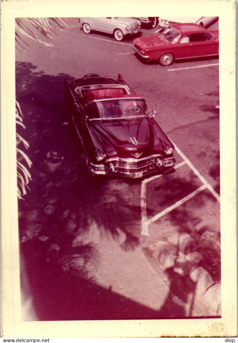 Photographie Photo Vintage Snapshot Amateur Automobile Voiture Auto D&eacute;capotable  - Automobiles
