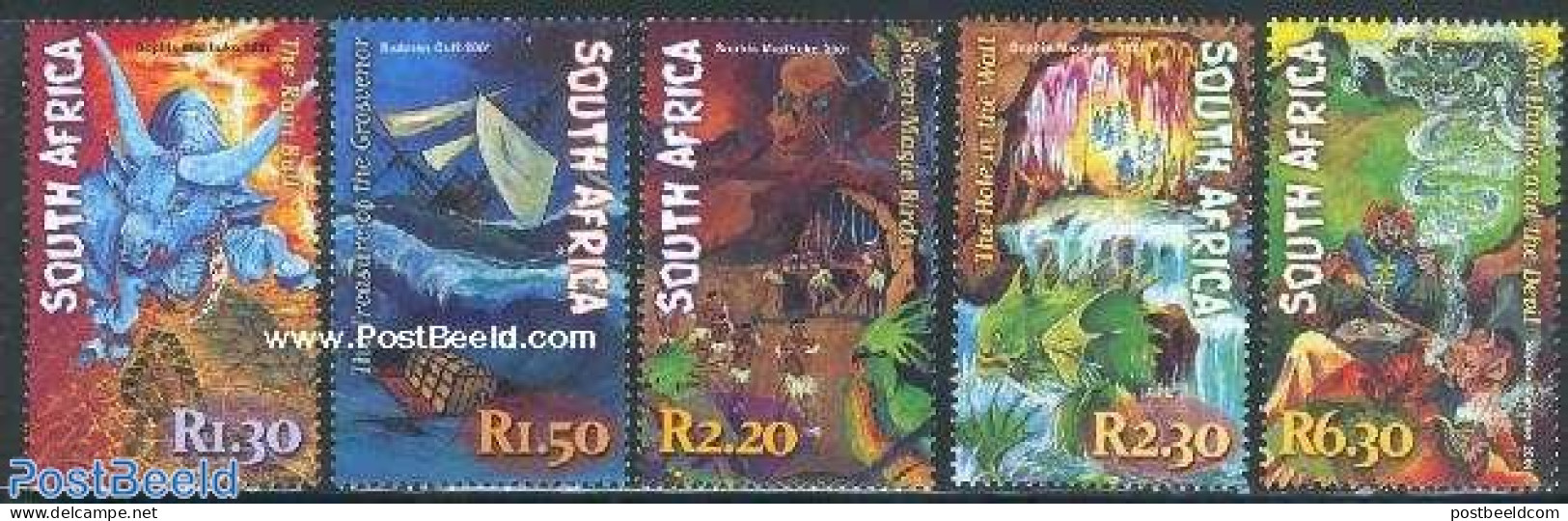 South Africa 2001 Legends 5v, Mint NH, Art - Fairytales - Nuevos