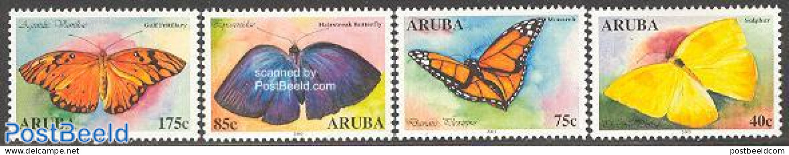 Aruba 2003 Butterflies 4v, Mint NH, Nature - Butterflies - Sonstige & Ohne Zuordnung