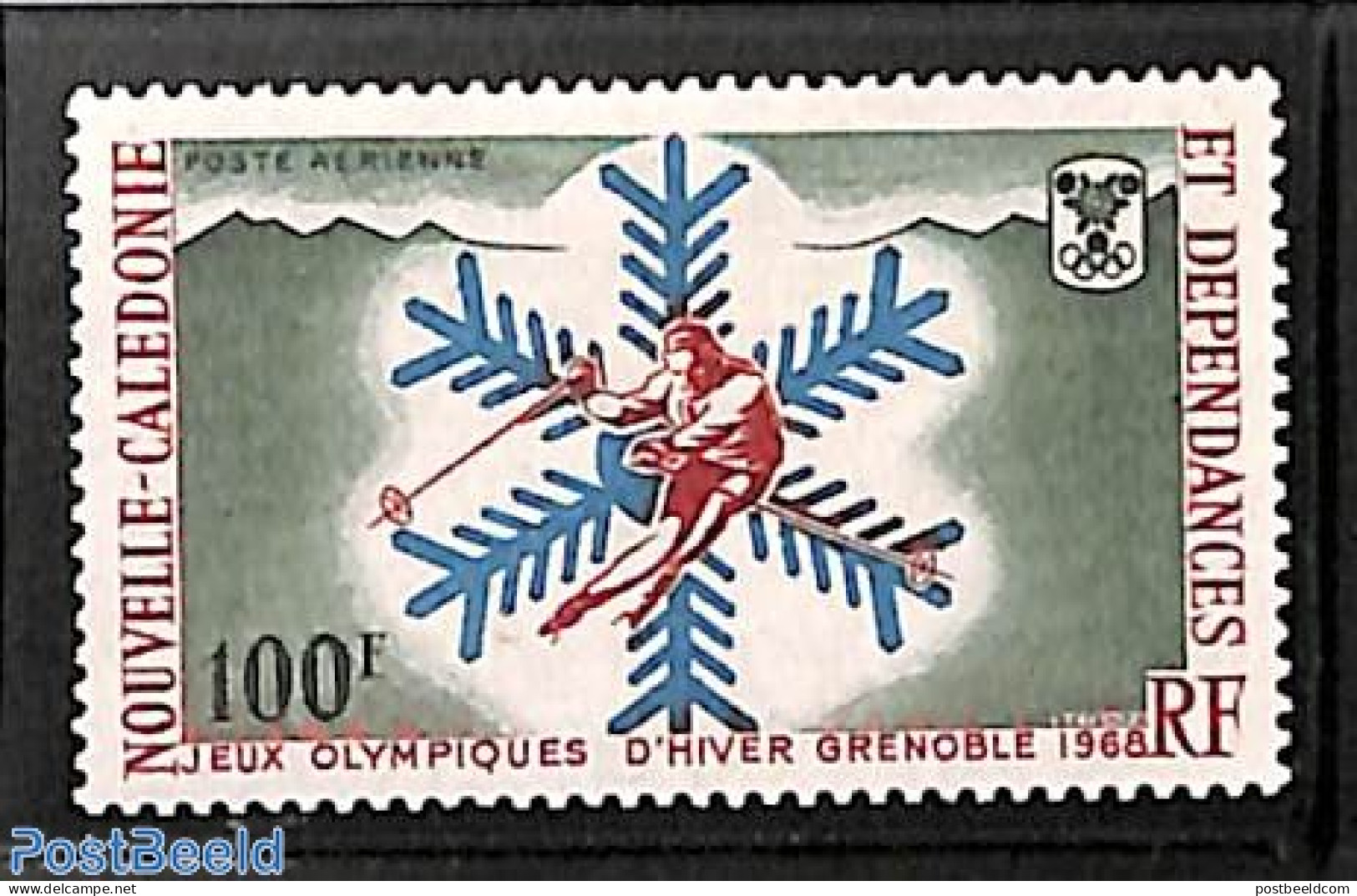 New Caledonia 1967 Olympic Winter Games Grenoble 1v, Mint NH, Sport - Olympic Winter Games - Unused Stamps