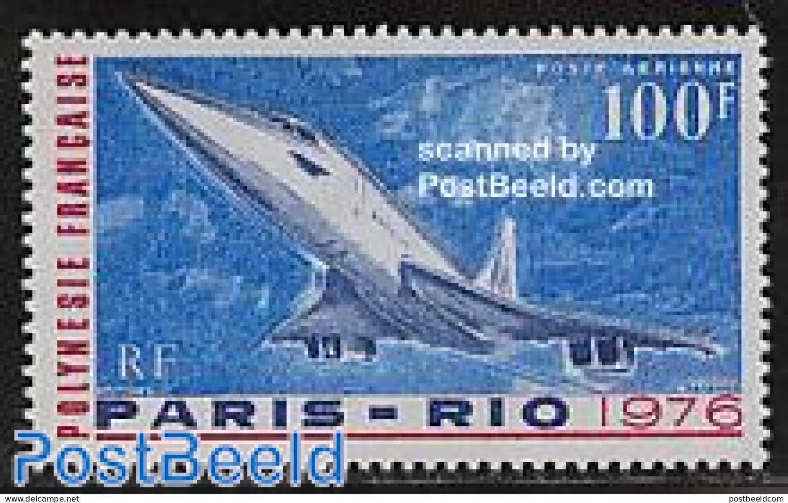 French Polynesia 1976 Concorde 1v, Mint NH, Transport - Concorde - Aircraft & Aviation - Ungebraucht