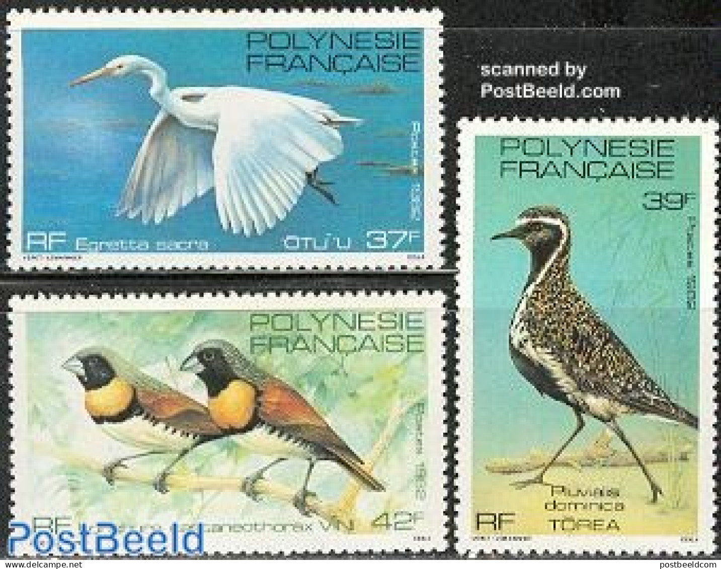 French Polynesia 1982 Birds 3v, Mint NH, Nature - Birds - Nuovi