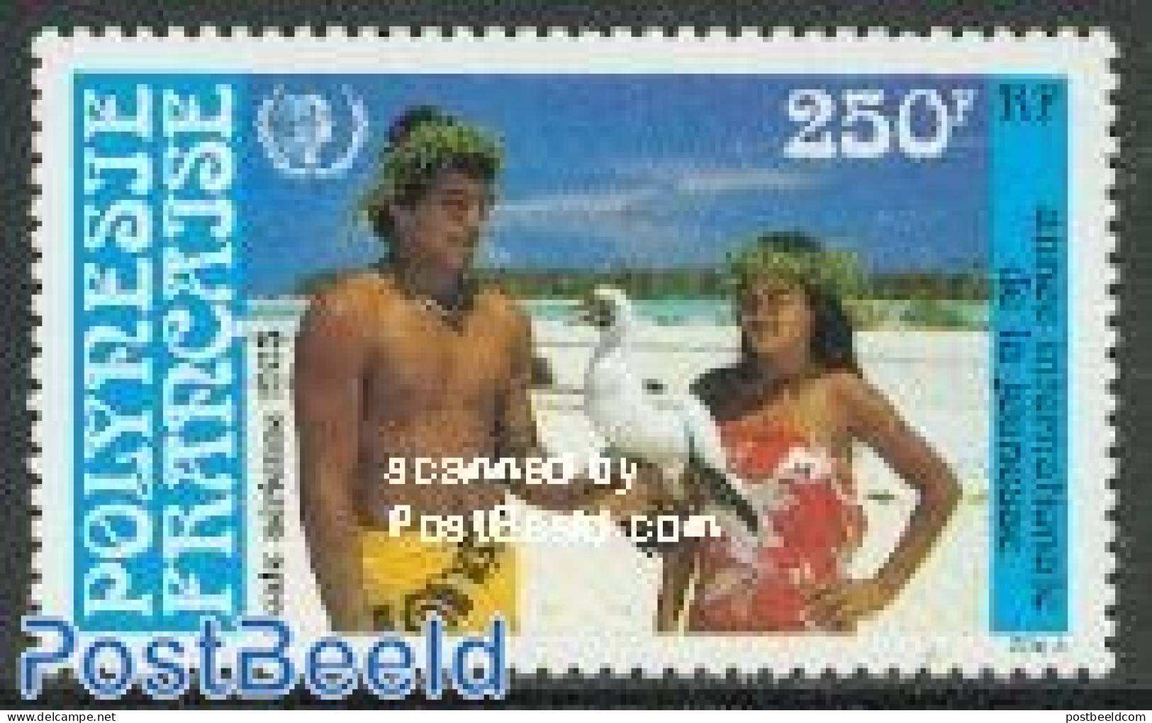 French Polynesia 1985 International Youth Year 1v, Mint NH, Nature - Various - Birds - International Youth Year 1984 - Unused Stamps