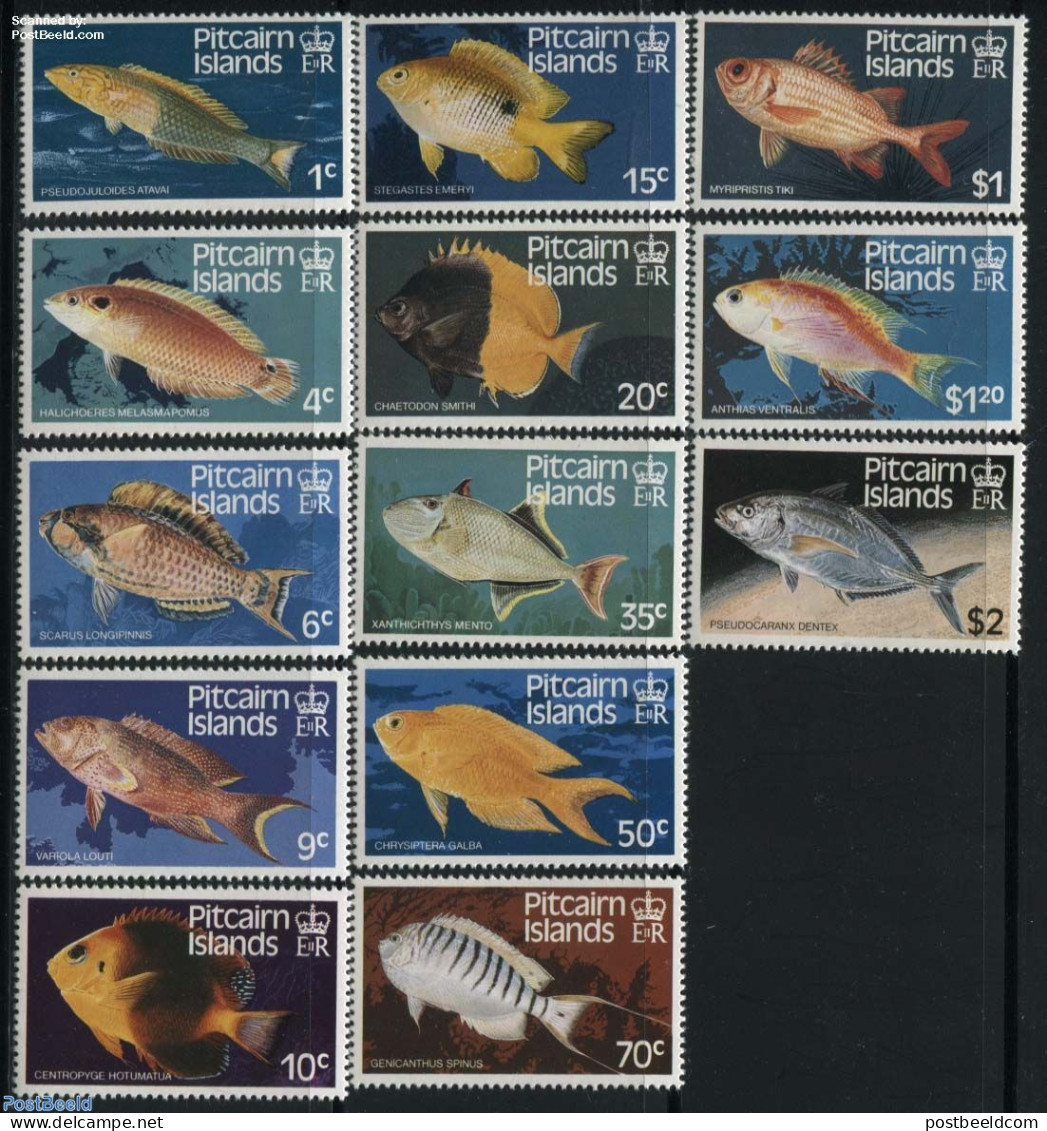 Pitcairn Islands 1984 Definitives, Fish 13v, Mint NH, Nature - Fish - Fische