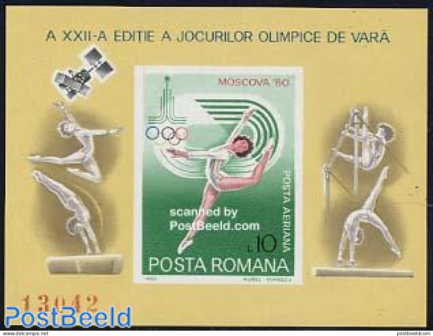 Romania 1980 Olympic Games Moscow S/s (gymnastics), Mint NH, Sport - Gymnastics - Olympic Games - Unused Stamps