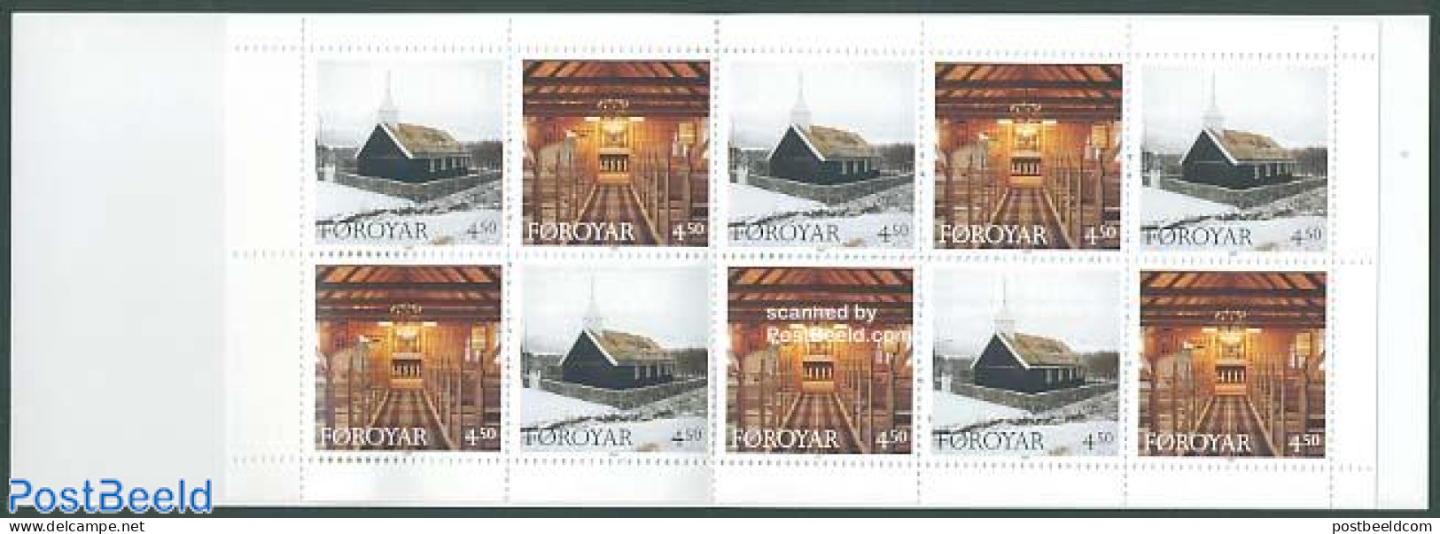 Faroe Islands 1997 Havalik Church Booklet, Mint NH, Religion - Christmas - Churches, Temples, Mosques, Synagogues - St.. - Christmas