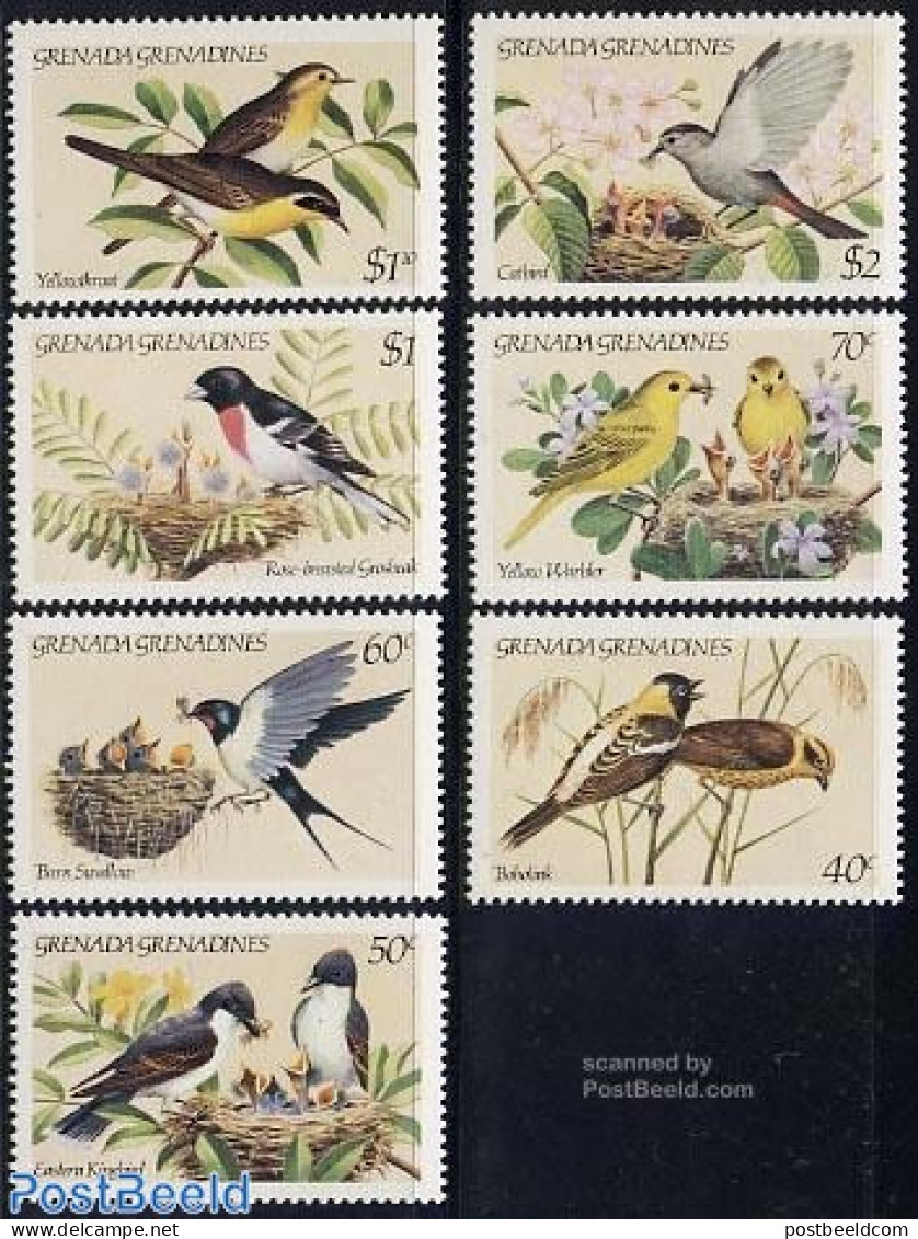 Grenada Grenadines 1984 Birds 7v, Mint NH, Nature - Birds - Grenade (1974-...)