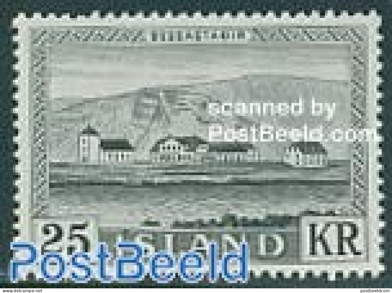 Iceland 1957 Bessastadir 1v, Mint NH, Religion - Churches, Temples, Mosques, Synagogues - Neufs