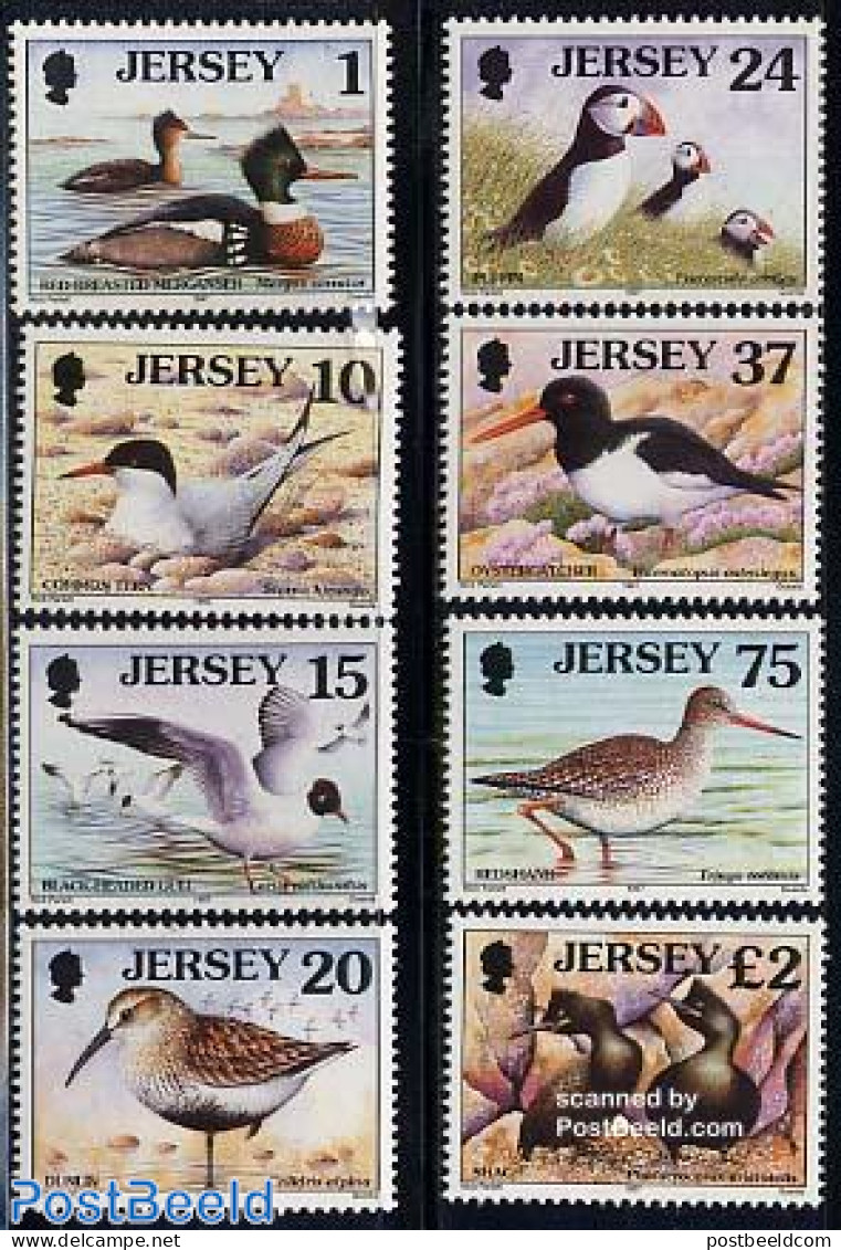 Jersey 1997 Sea Birds 8v, Mint NH, Nature - Birds - Ducks - Puffins - Jersey