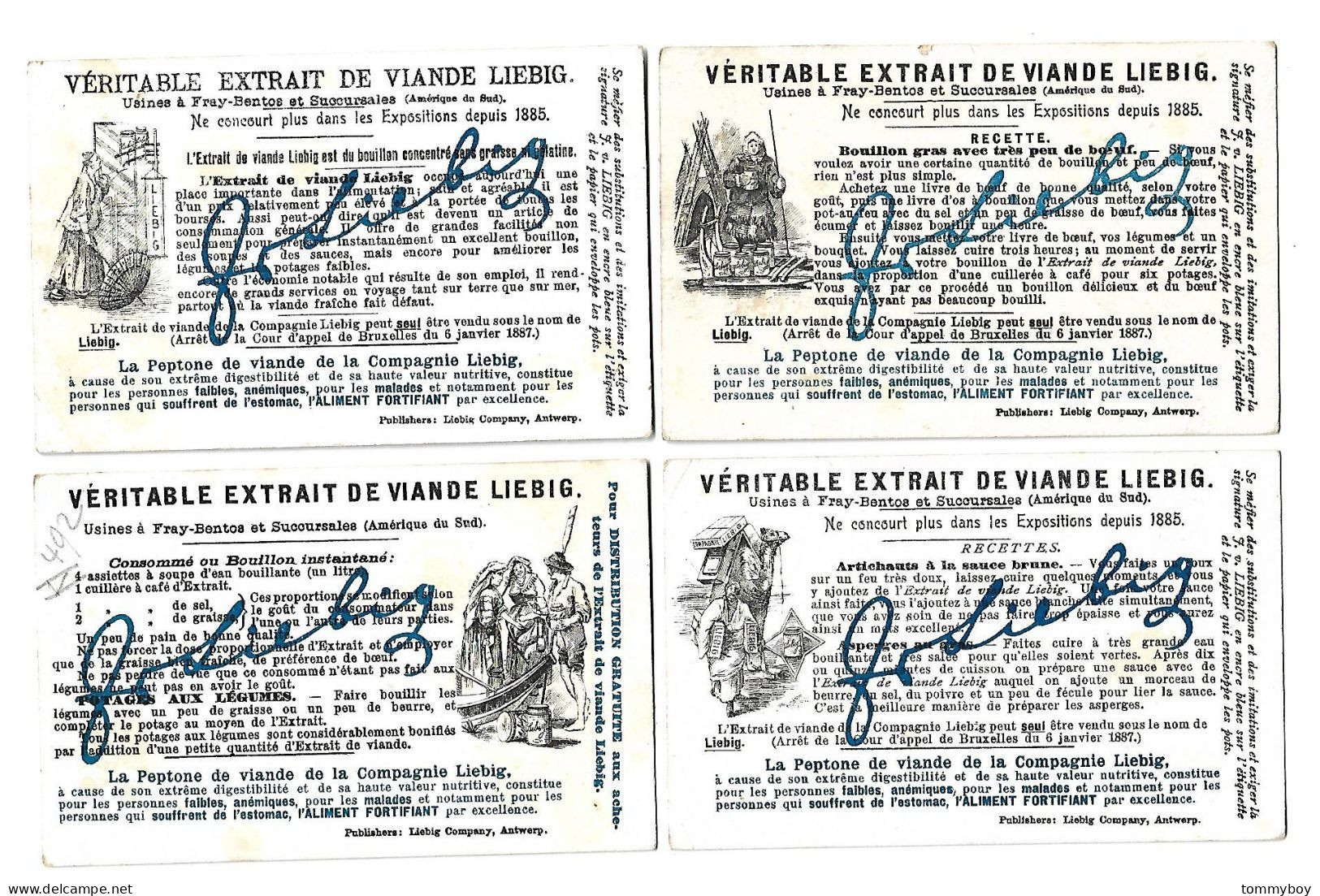 S 672 , Liebig 6 Cards, Lacs Renommés (ref B16) - Liebig