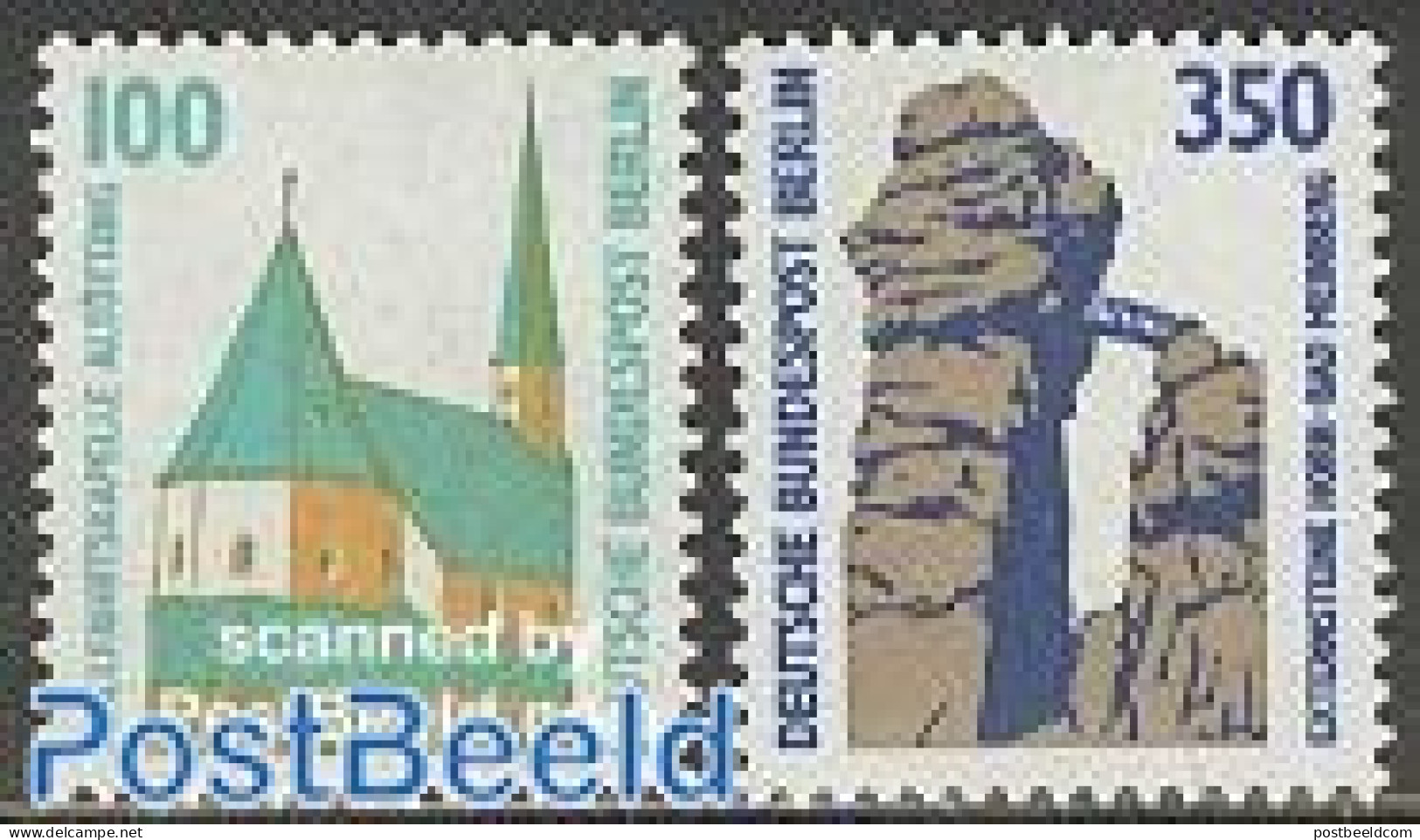 Germany, Berlin 1989 Definitives 2v, Mint NH, History - Religion - Geology - Churches, Temples, Mosques, Synagogues - Unused Stamps