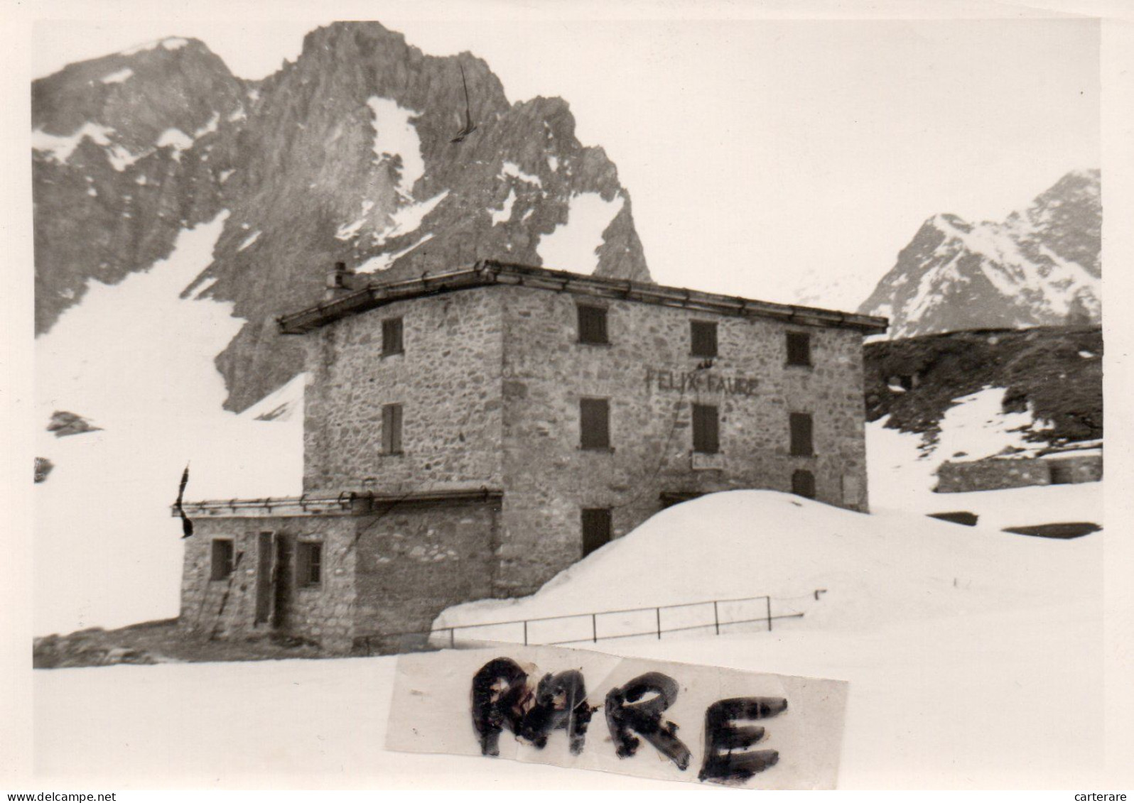 PHOTO ANCIENNE,73,SAVOIE,COL DE LA VANOISE,REFUGE,CHALET,HOTEL,FELIX FAURE,CAFE,RARE,2518 M - Lieux