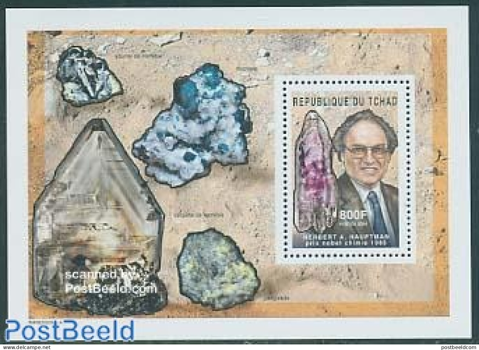 Chad 2004 Hauptman S/s, Mint NH, History - Science - Geology - Nobel Prize Winners - Chemistry & Chemists - Andere & Zonder Classificatie