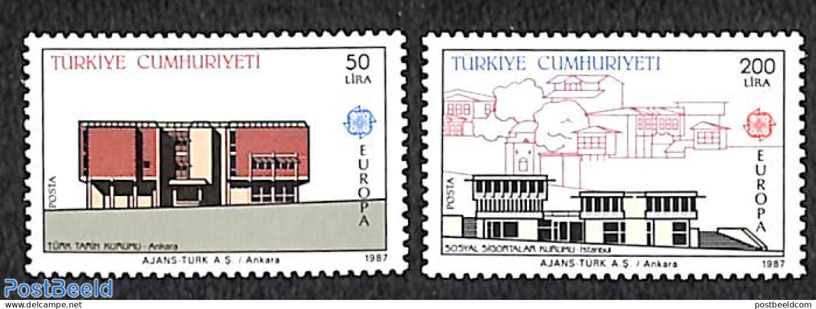 Türkiye 1987 Europa, Modern Architecture 2v, Mint NH, History - Europa (cept) - Art - Modern Architecture - Other & Unclassified