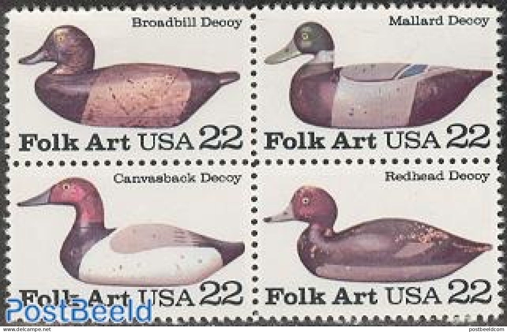 United States Of America 1985 Decoys 4v [+], Mint NH, Nature - Birds - Ducks - Ongebruikt