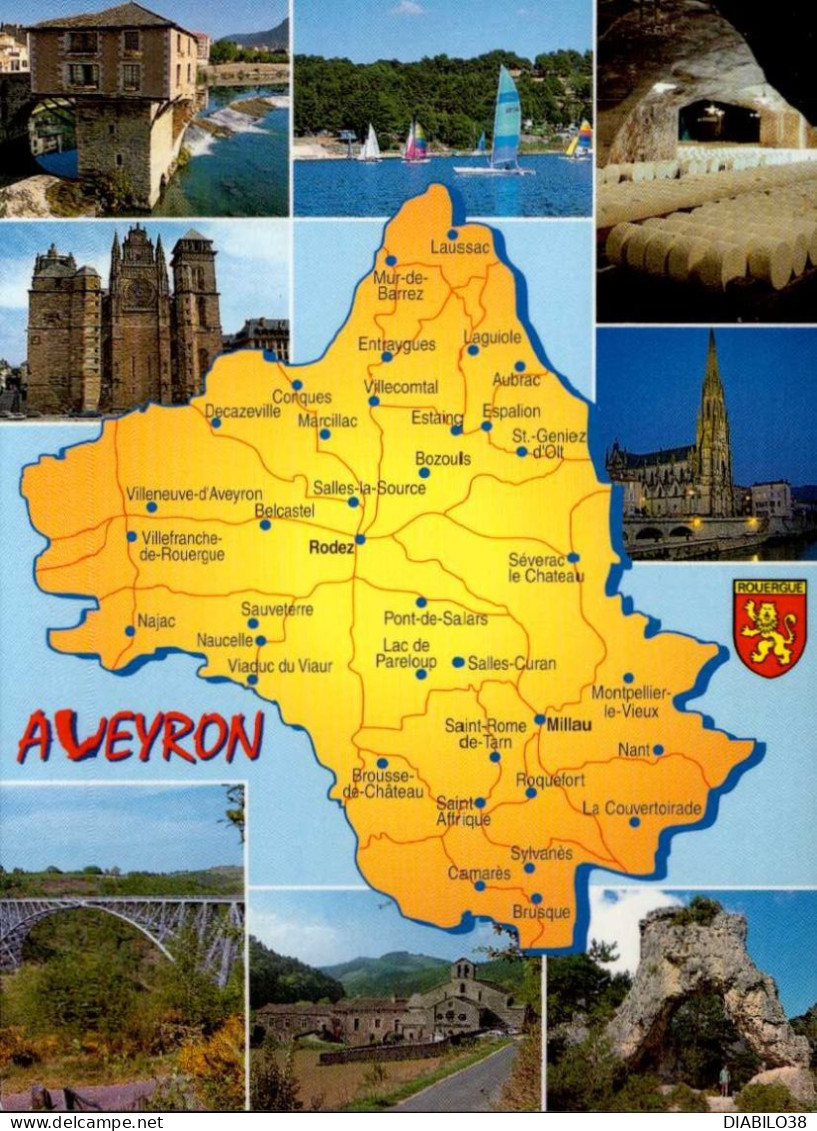 AVEYRON  - MULTI-VUES - Cartes Géographiques