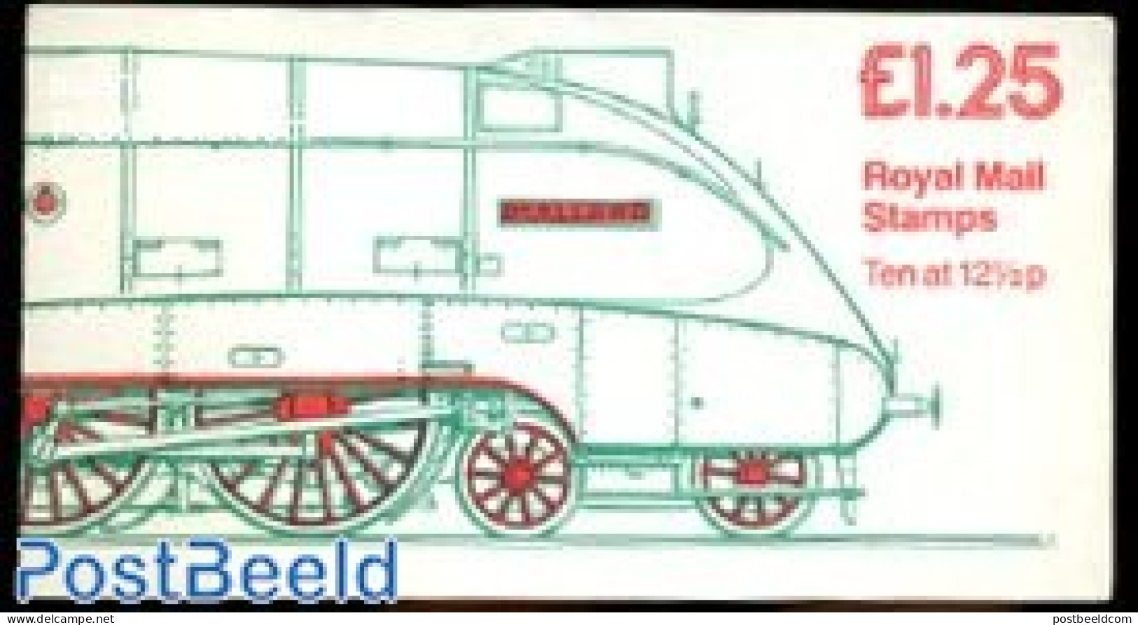 Great Britain 1983 LNER Mallard Booklet, Selvedge At Left, Mint NH, Transport - Stamp Booklets - Railways - Neufs