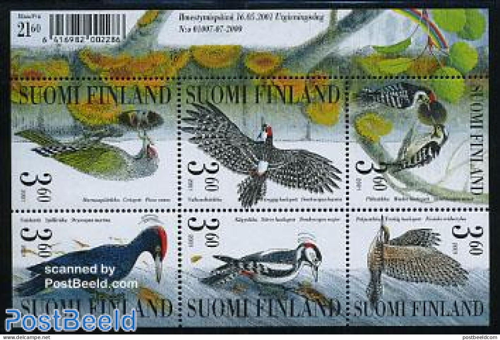 Finland 2001 Birds S/s, Mint NH, Nature - Birds - Unused Stamps