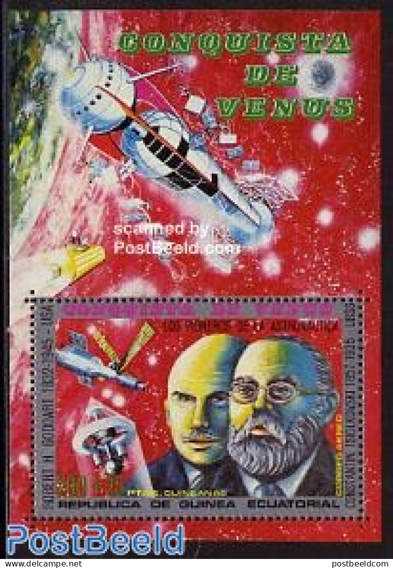 Equatorial Guinea 1973 Venus S/s, Mint NH, Transport - Space Exploration - Art - Science Fiction - Non Classés