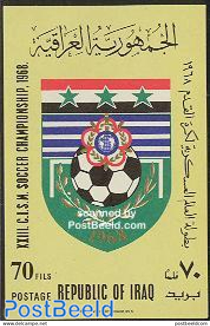 Iraq 1968 Military Football Games S/s, Mint NH, Sport - Football - Iraq
