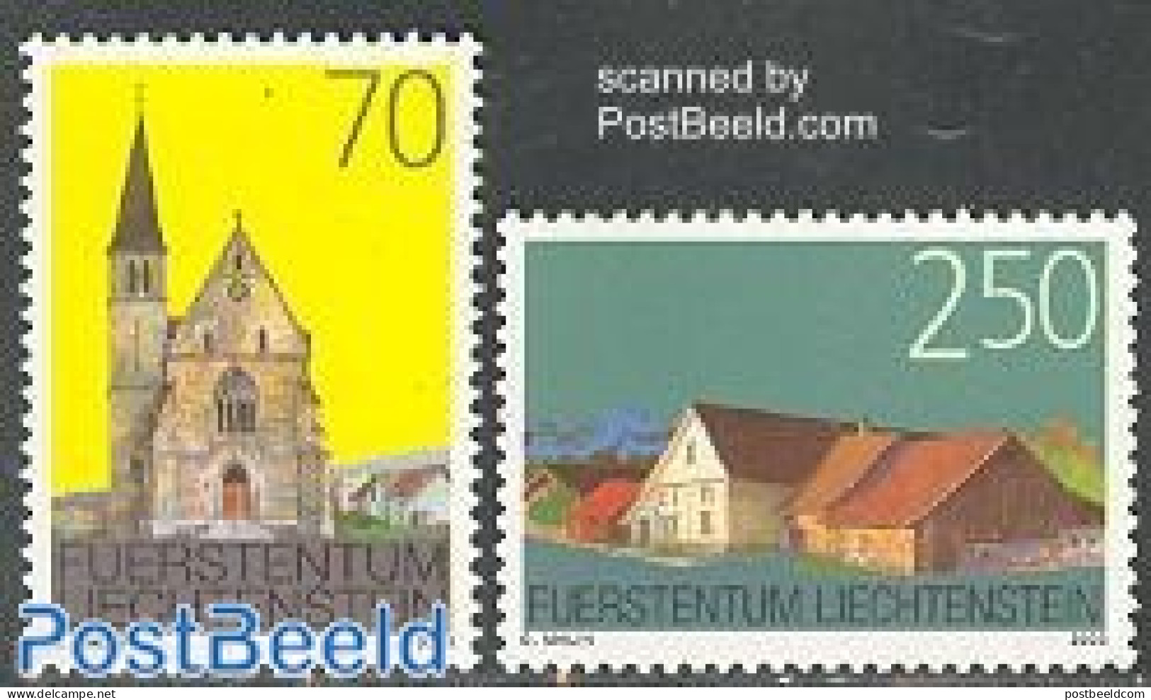 Liechtenstein 2003 Buildings 2v, Mint NH, Religion - Churches, Temples, Mosques, Synagogues - Art - Architecture - Unused Stamps