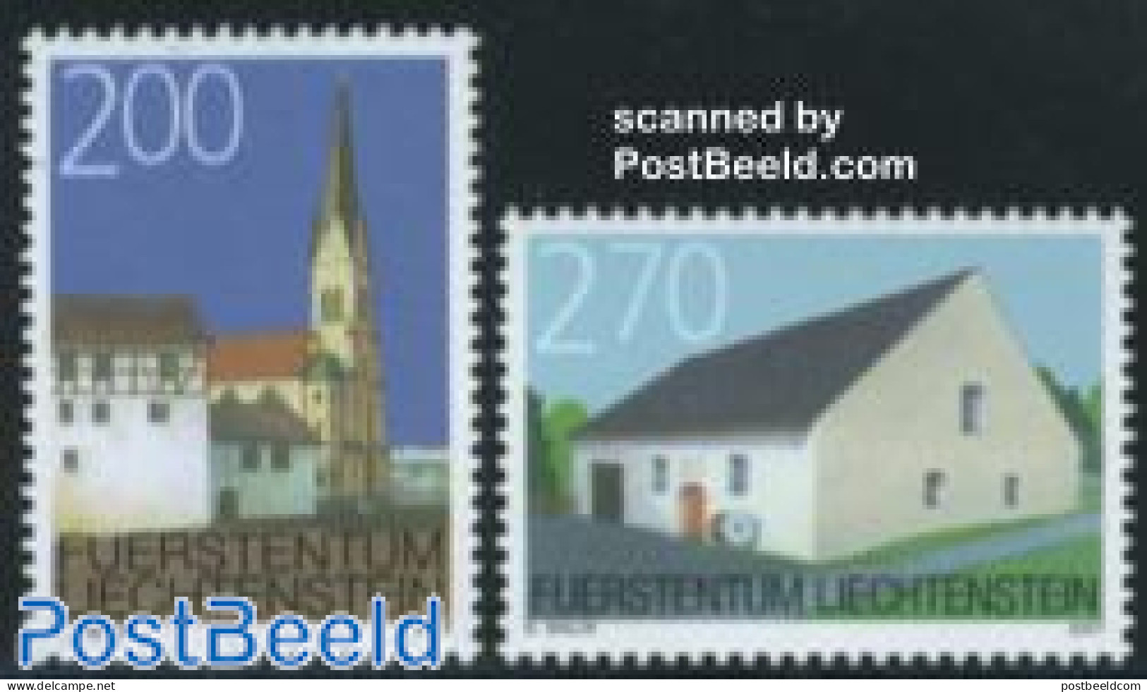 Liechtenstein 2007 Preservation Of Picturesque Environment 2v, Mint NH, Religion - Churches, Temples, Mosques, Synagog.. - Neufs